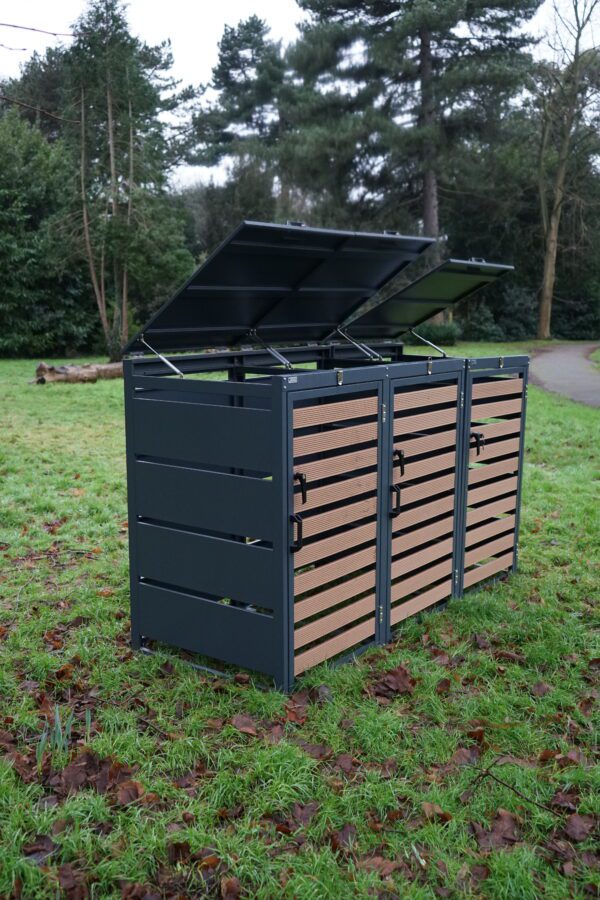 Metal Wheelie Bin Storage-Triple