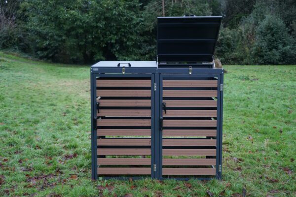 Wheelie Bin Cover/Double Galvanized Steel Storage