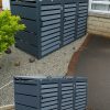 Wheelie Bin Cover Anthracite Grey Galvanized Metal Storage-Triple - Image 3