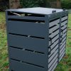 Wheelie Bin Storage - Premium Double Galvanized Steel Wheelie Bin Cover in Grey - Image 2