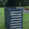 Wheelie Bin Storage-Single Galvanized Steel Bin Cover-Grey - Image 6