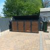 Galvanized Steel Wheelie Bin Cover, Storage/ 4 Door/Quad-Grey - Image 3