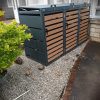 Wheelie Bin Cover Galvanized Metal Garden Storage Grey-Triple - Image 3