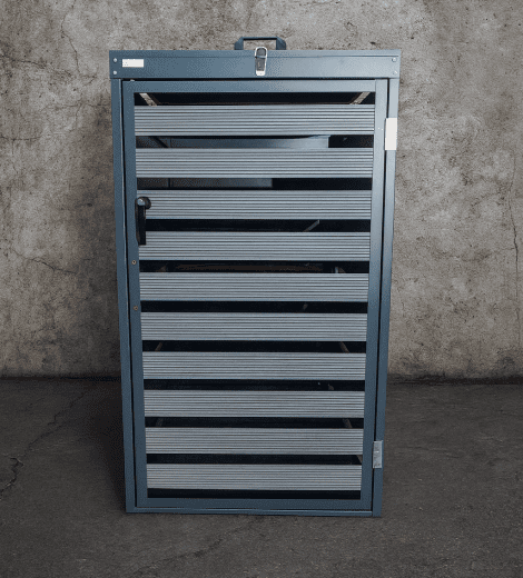 Wheelie Bin Storage-Single Galvanized Steel Bin Cover-Grey